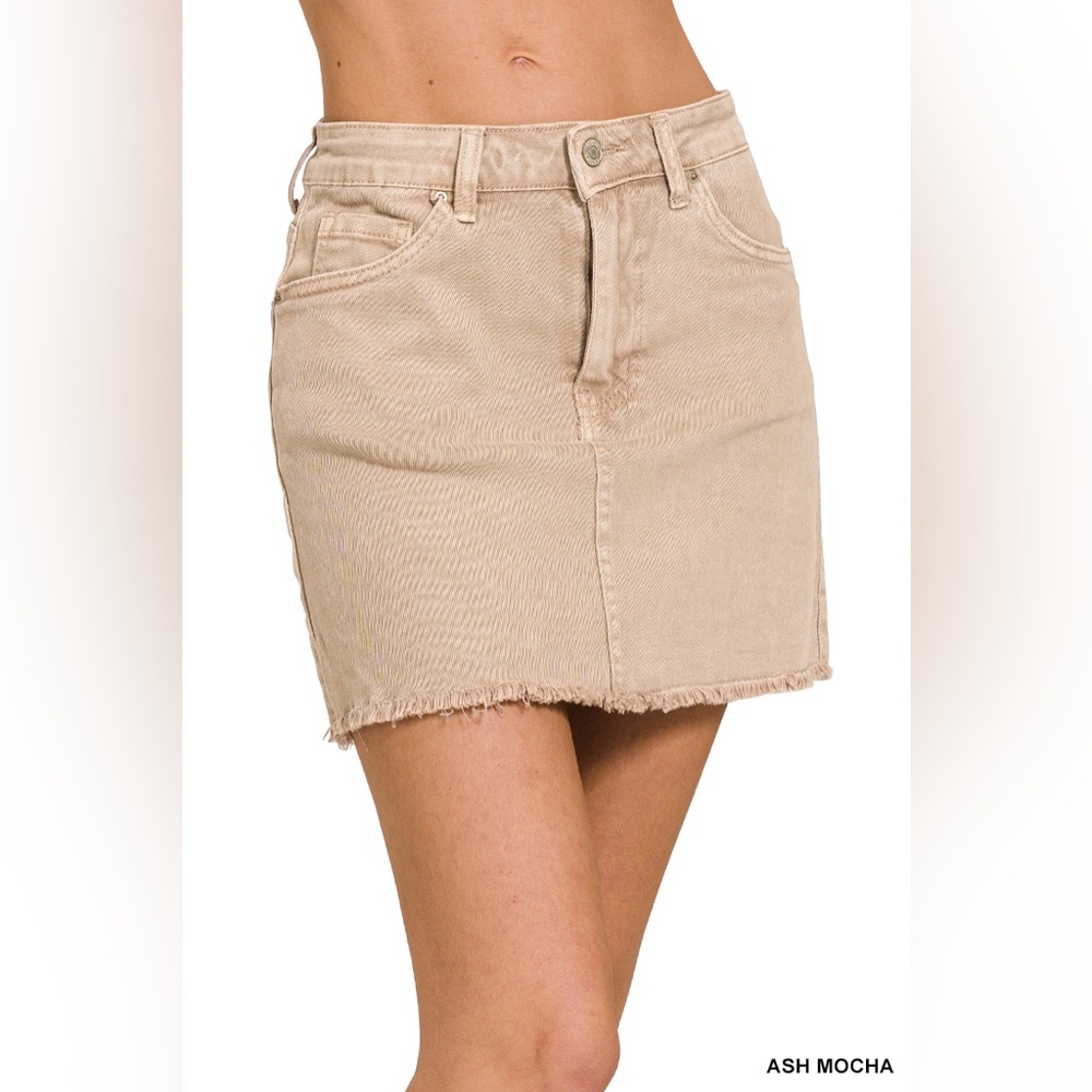 Zenana Outfitters Tan Mini Skirt
